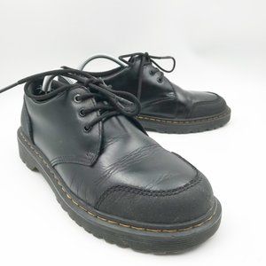 DR. MARTENS Smooth Black Leather Oxford Shoes Womens 6